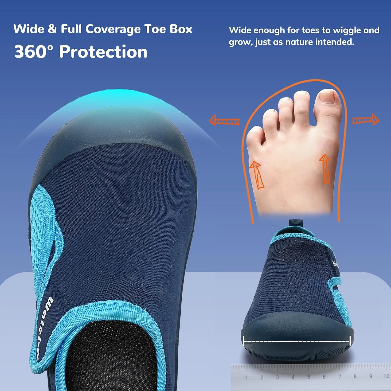 WateLves Wide Toddler Water Shoes Kids Quick Dry Barefoot Shoes Girls Boys Aqua Athletic Sneakers for Beach Hiking Swim Kayak Sport Accessories, Camping Essentials