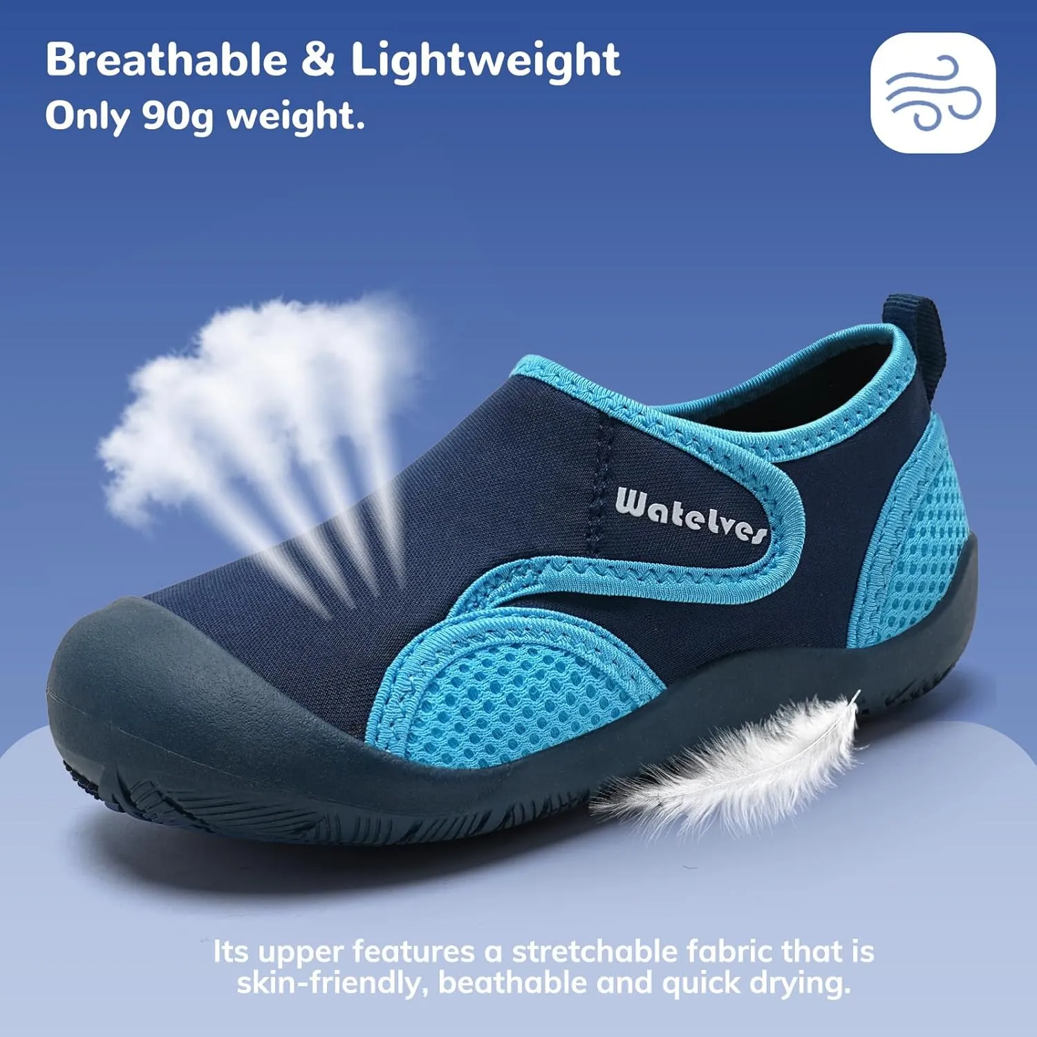 WateLves Wide Toddler Water Shoes Kids Quick Dry Barefoot Shoes Girls Boys Aqua Athletic Sneakers for Beach Hiking Swim Kayak Sport Accessories, Camping Essentials