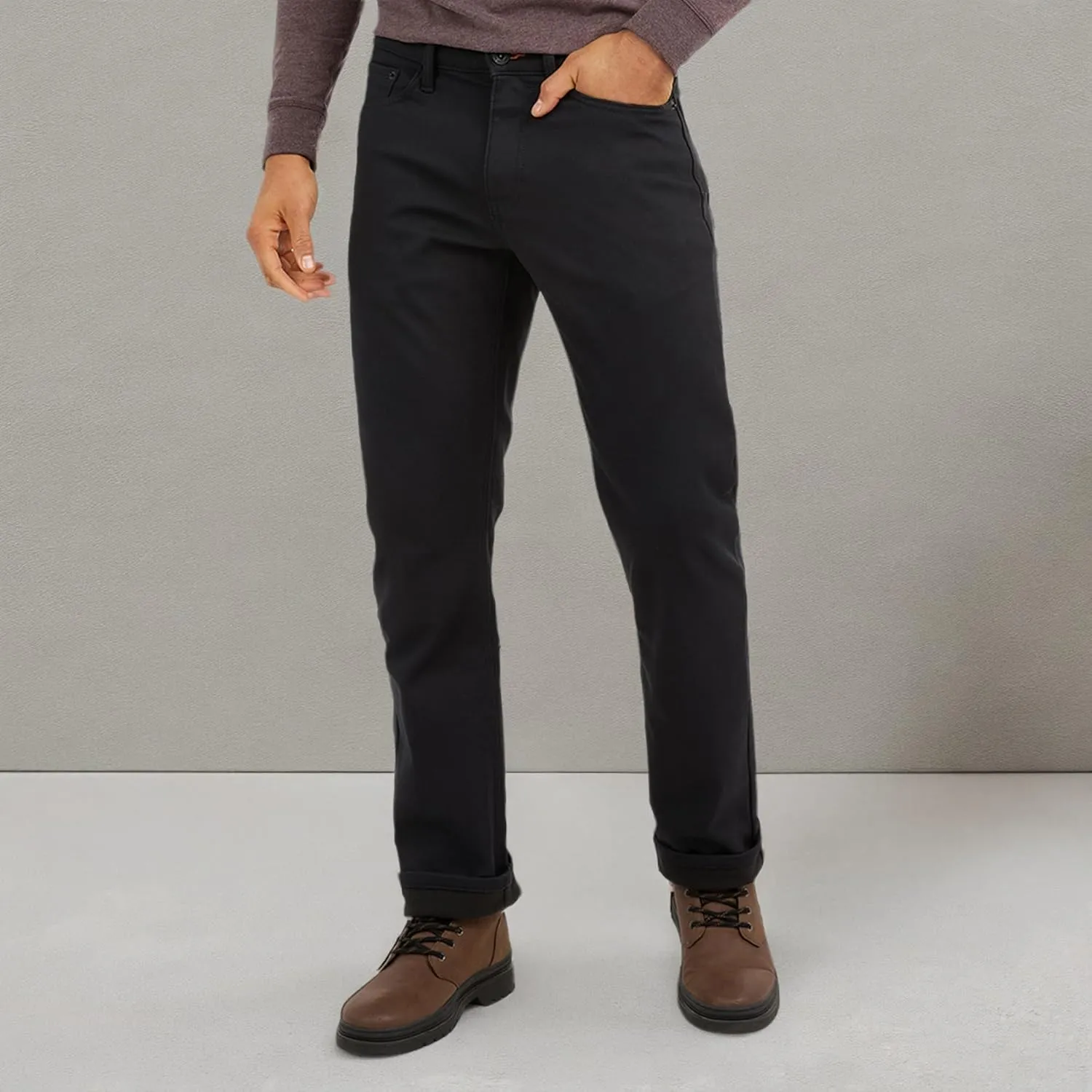 Weatherproof Vintage Fleece Lined Pants - Men's Regular Fit Fleeced Lined Canvas Pants for Mens
