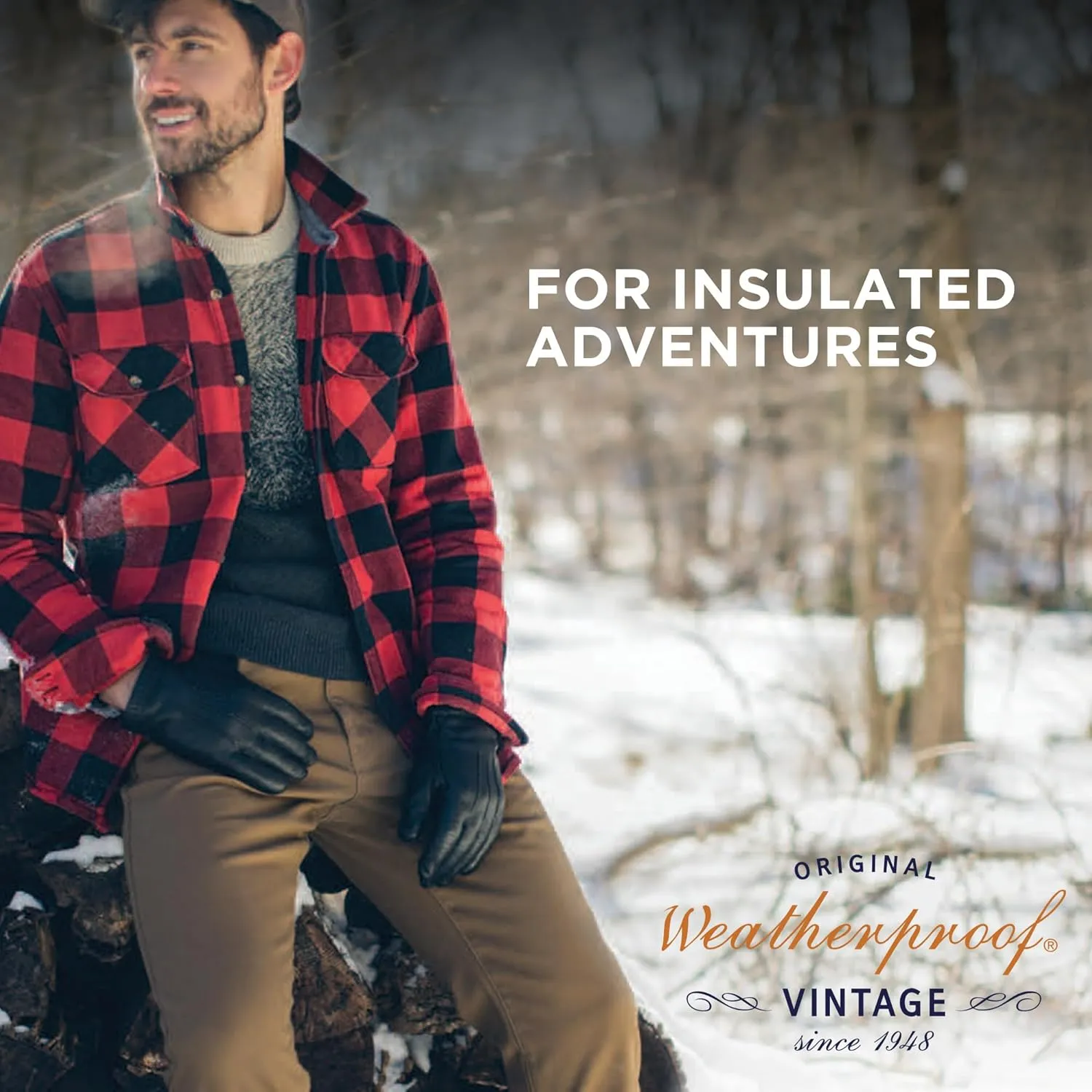 Weatherproof Vintage Fleece Lined Pants - Men's Regular Fit Fleeced Lined Canvas Pants for Mens
