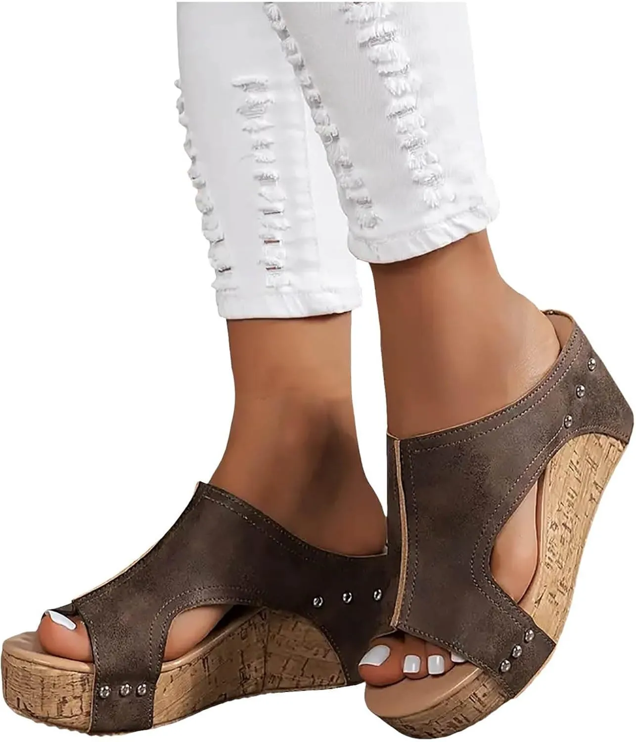 Wedge Sandals For Women Platform Wedge Sandals Open Toe Wedge Sandals Women Casual Dressy Summer Shoes Wide Width Sandals Women