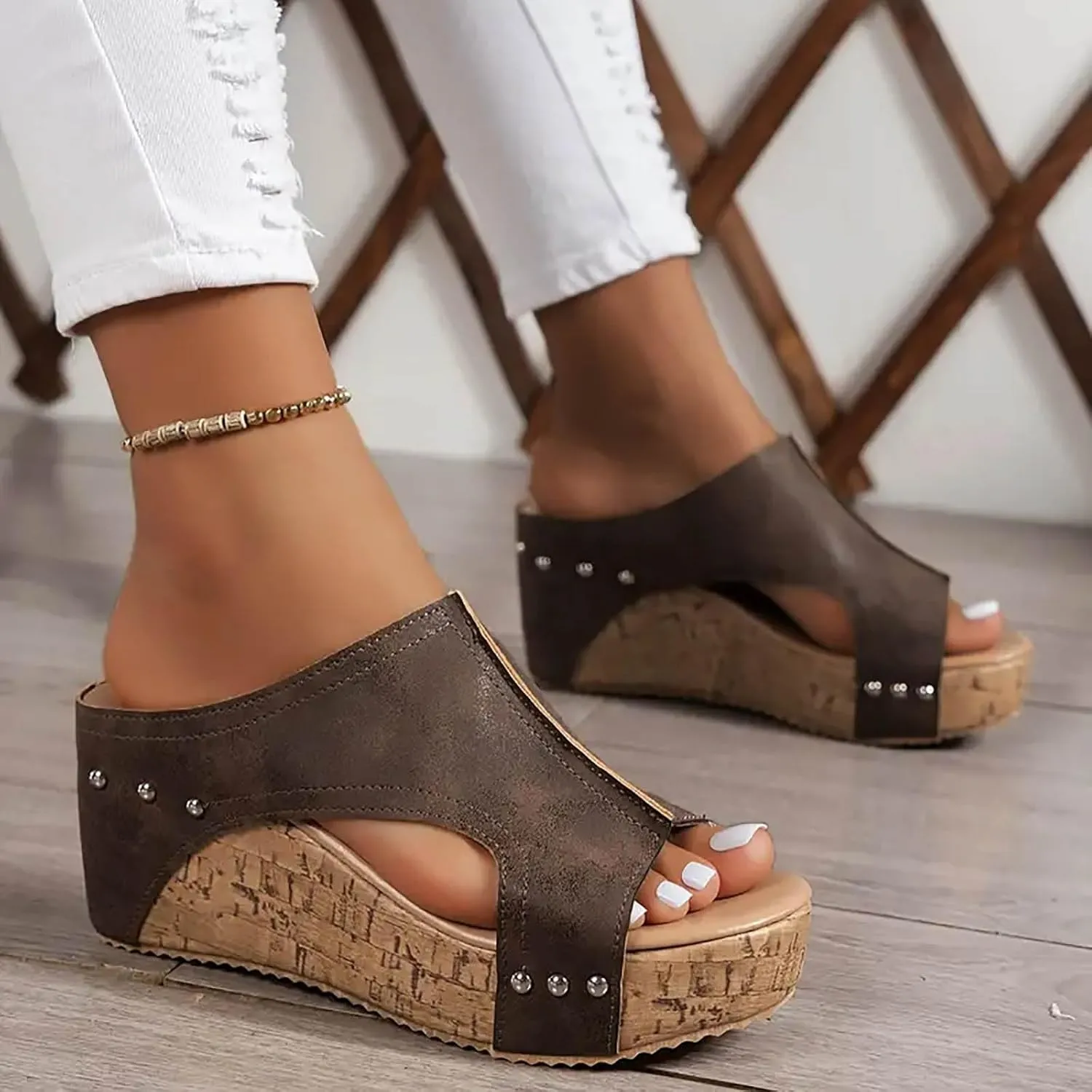 Wedge Sandals For Women Platform Wedge Sandals Open Toe Wedge Sandals Women Casual Dressy Summer Shoes Wide Width Sandals Women