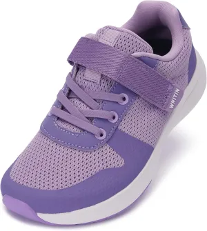 WHITIN Kids Wide Toe Box Running Tennis Shoes   Zero Drop Sole Sport Sneakers for Boys/Girls
