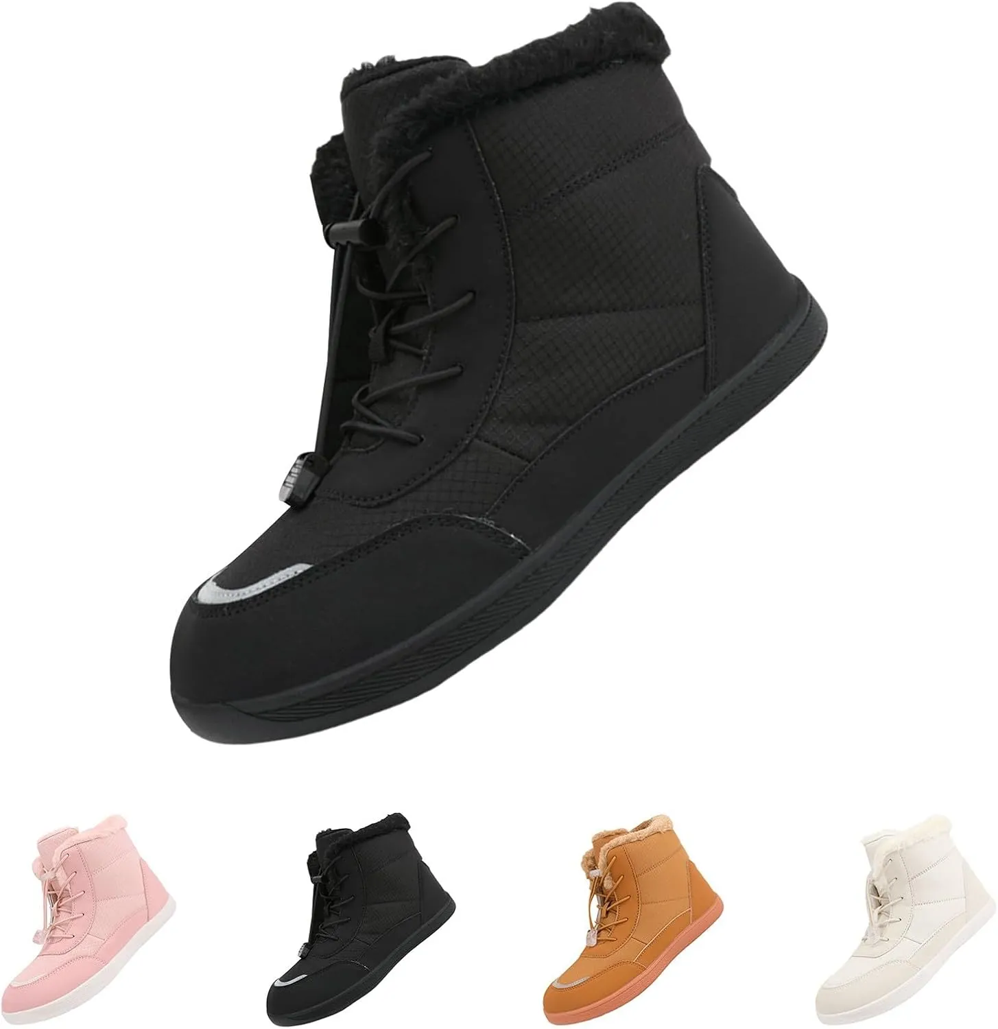 Winter Snow Boots Running Sneakers Non Slip Casual Barefoot Shoes Waterproof High Top for Travel Climbing Hiking