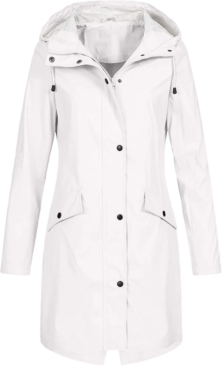 Women Men Hoodie Rain Long Solid Cardigan Coat Jacket Womens Outdoor Color Windproof Women's Trench Coats Anoraks