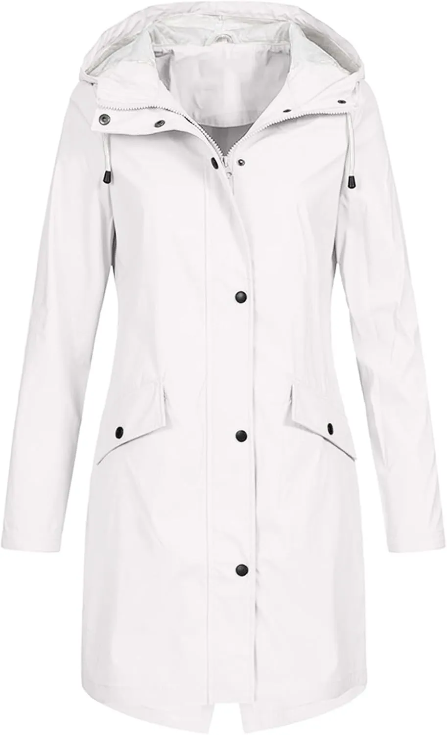 Women Men Hoodie Rain Long Solid Cardigan Coat Jacket Womens Outdoor Color Windproof Women's Trench Coats Anoraks