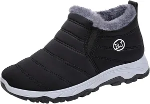 Women Snow Ankle Boots Waterproof Leather Snow Boot Women Wide Extra Wide Womens Ankle Snow Boots Boots for Snowshoes Snow Boots for Women Waterproof Tall