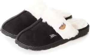 Womens 80-D Memory Foam Slippers Slip On Faux Fur Warm Winter Mules Fluffy Micro Suede Breathable Washable Indoor/Outdoor House Shoe w/Anti Slip Sole