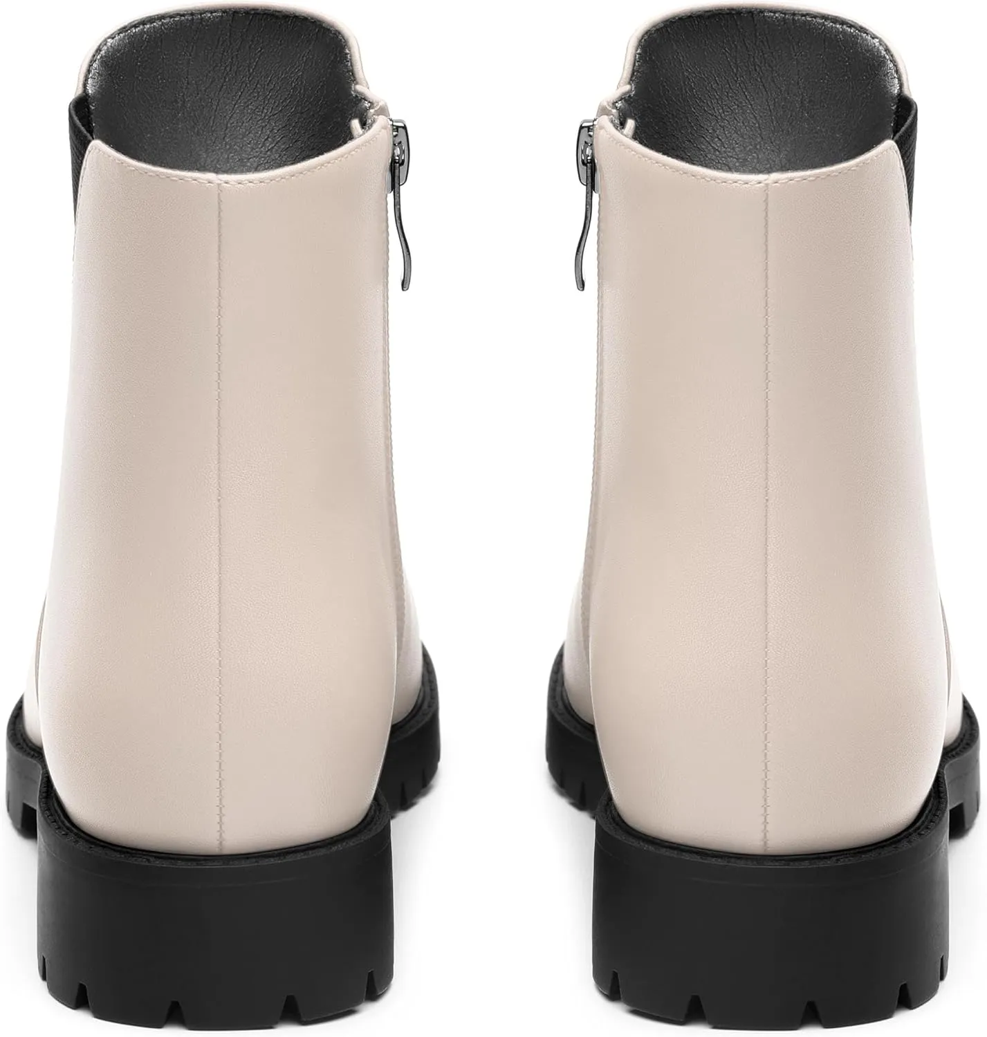 Womens Ankle Boots, Round Toe Low Chunky Heel Chelsea Boots for Women, Chelsea Ankle Booties with ELastic and Zipper 1"