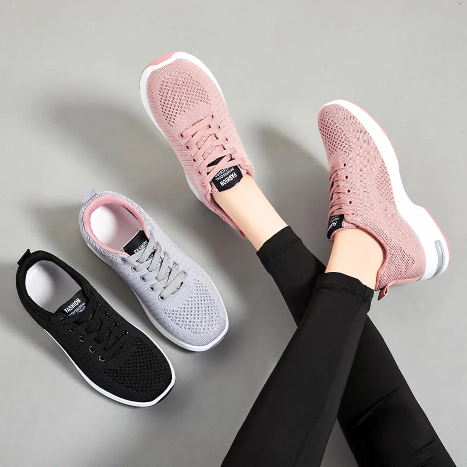 Women's Casual Sneakers – Lightweight, Breathable Non-Slip Walking Shoes for Work, Nursing, Running, and Everyday Use