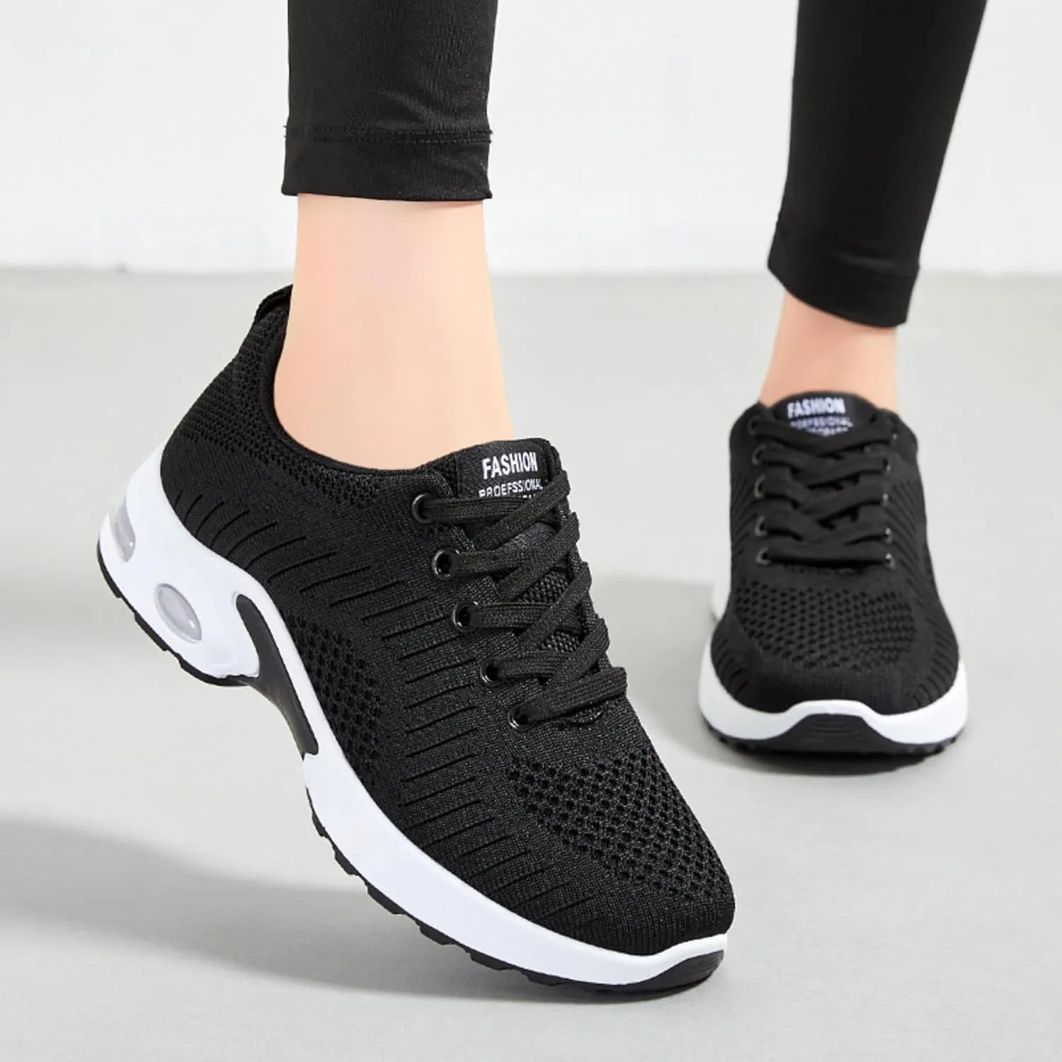 Women's Casual Sneakers – Lightweight, Breathable Non-Slip Walking Shoes for Work, Nursing, Running, and Everyday Use