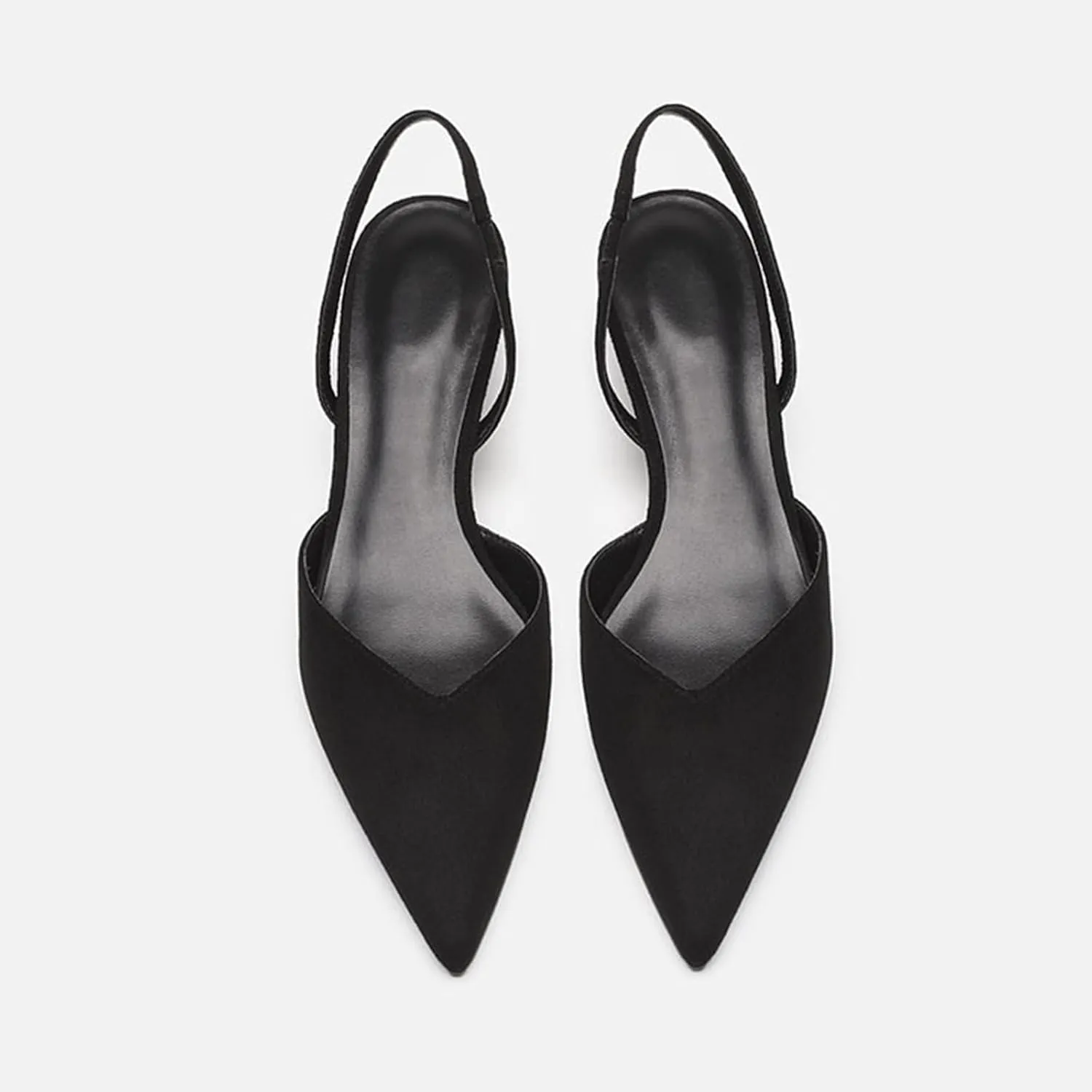Women's Closed Pointed Toe Mules Sandal,Slingback Slip On Wedding Dress Pumps Fashion Chunky Heels Dress Shoes