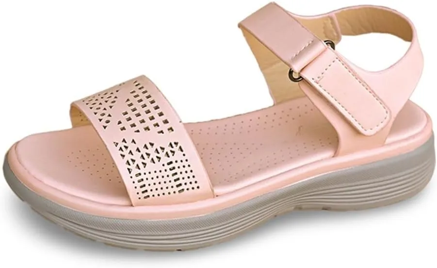 Women's Comfortable Walking Sandals Air Cushion Sport Slingback Elastic Band Platform Shoes Women Toe Ring Sandals