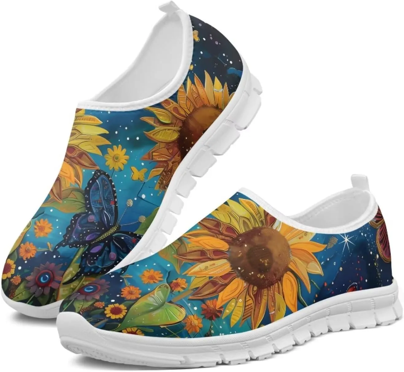 Women's Fashion Sneaker Lightweight Casual Shoes Ladies Non Slip Loafers Walking Travel Shoes Work Slip On