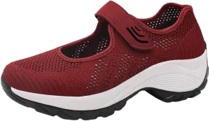 Women's Fashion Sneaker Mesh Slip On Black Non Slip Shoes for Women Comfortable Trail Running Shoes Women Loafer Slides White Women Sneakers