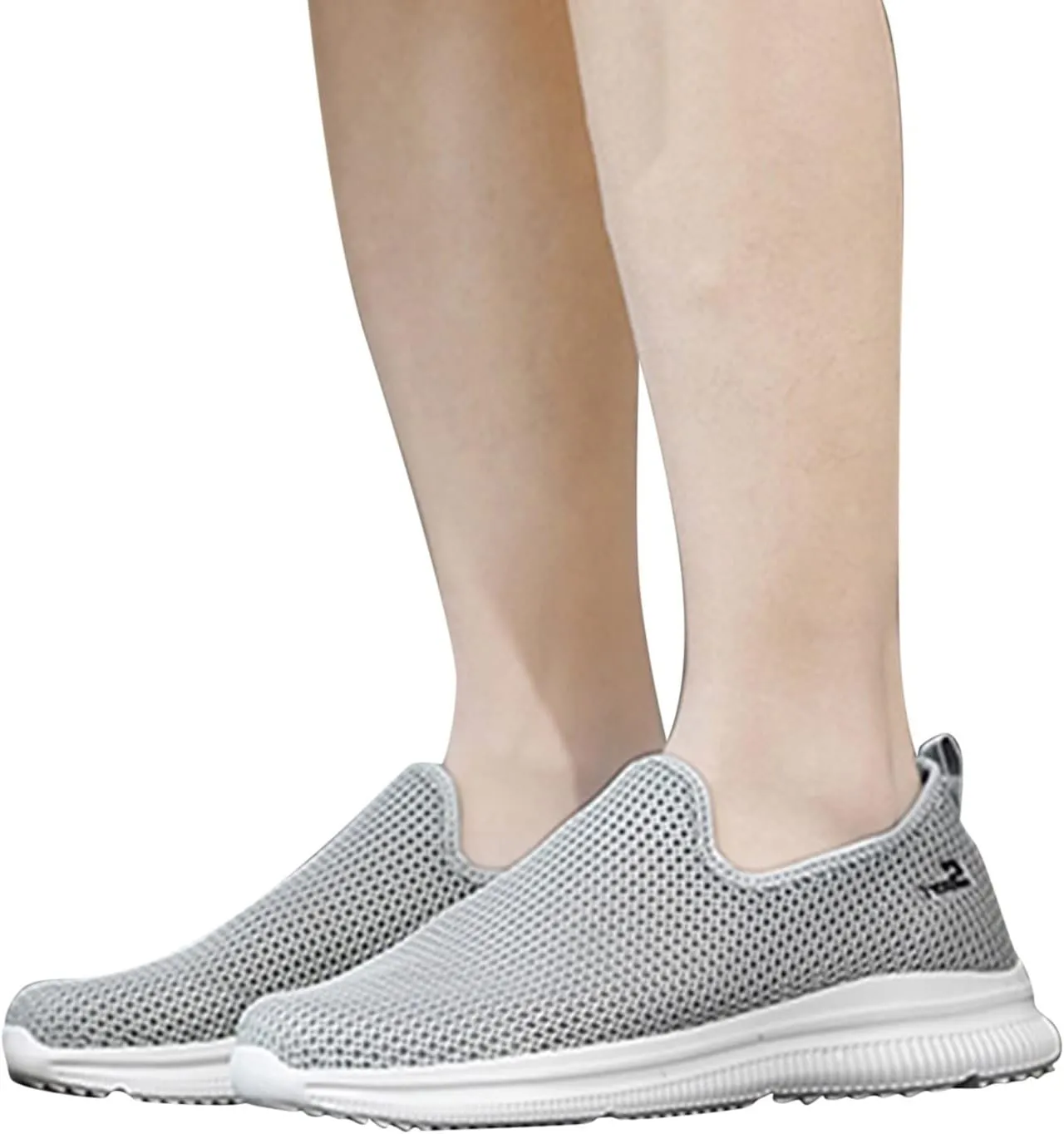 Women's Fashion Sneaker Mesh Slip On Black Non Slip Shoes for Women Comfortable Trail Running Shoes Women Loafer Slides White Women Sneakers