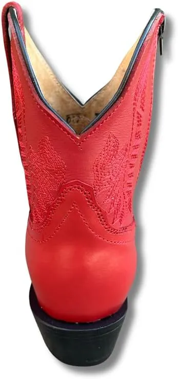 Women's Full Leather Snip & Square Toe Cowgirl Western Boots with Classic Luxury Leather Sole Bota con punta cuadrada para mujer