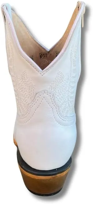 Women's Full Leather Snip & Square Toe Cowgirl Western Boots with Classic Luxury Leather Sole Bota con punta cuadrada para mujer