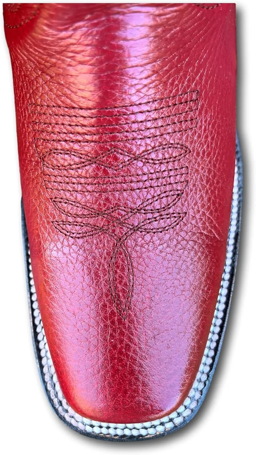 Women's Full Leather Snip & Square Toe Cowgirl Western Boots with Classic Luxury Leather Sole Bota con punta cuadrada para mujer