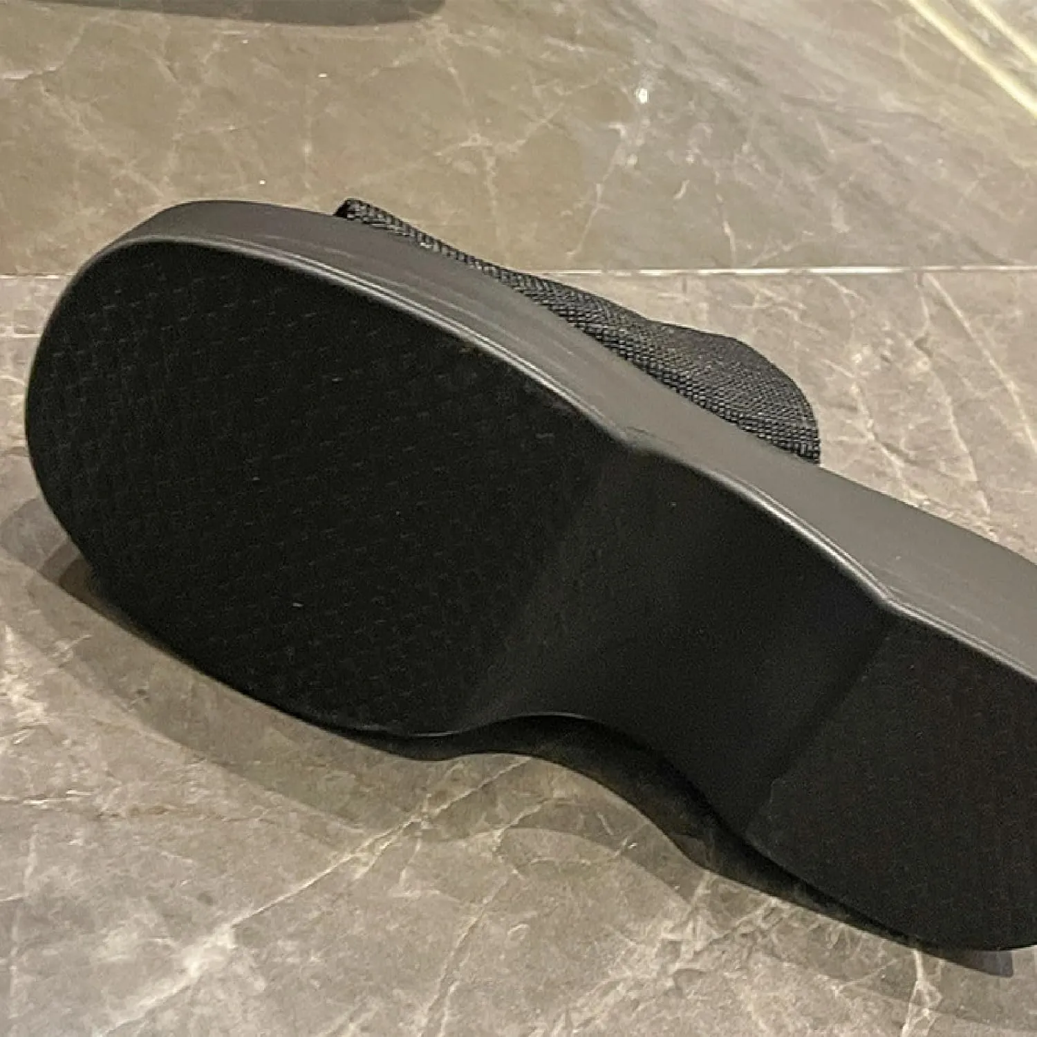 Women's Knit One Strap Platform Low Heel Slide Sandal Comfortable Breathable Open Round Toe Slip On Elastic Band Wedges Sandals Summer Outdoor Casual Mules