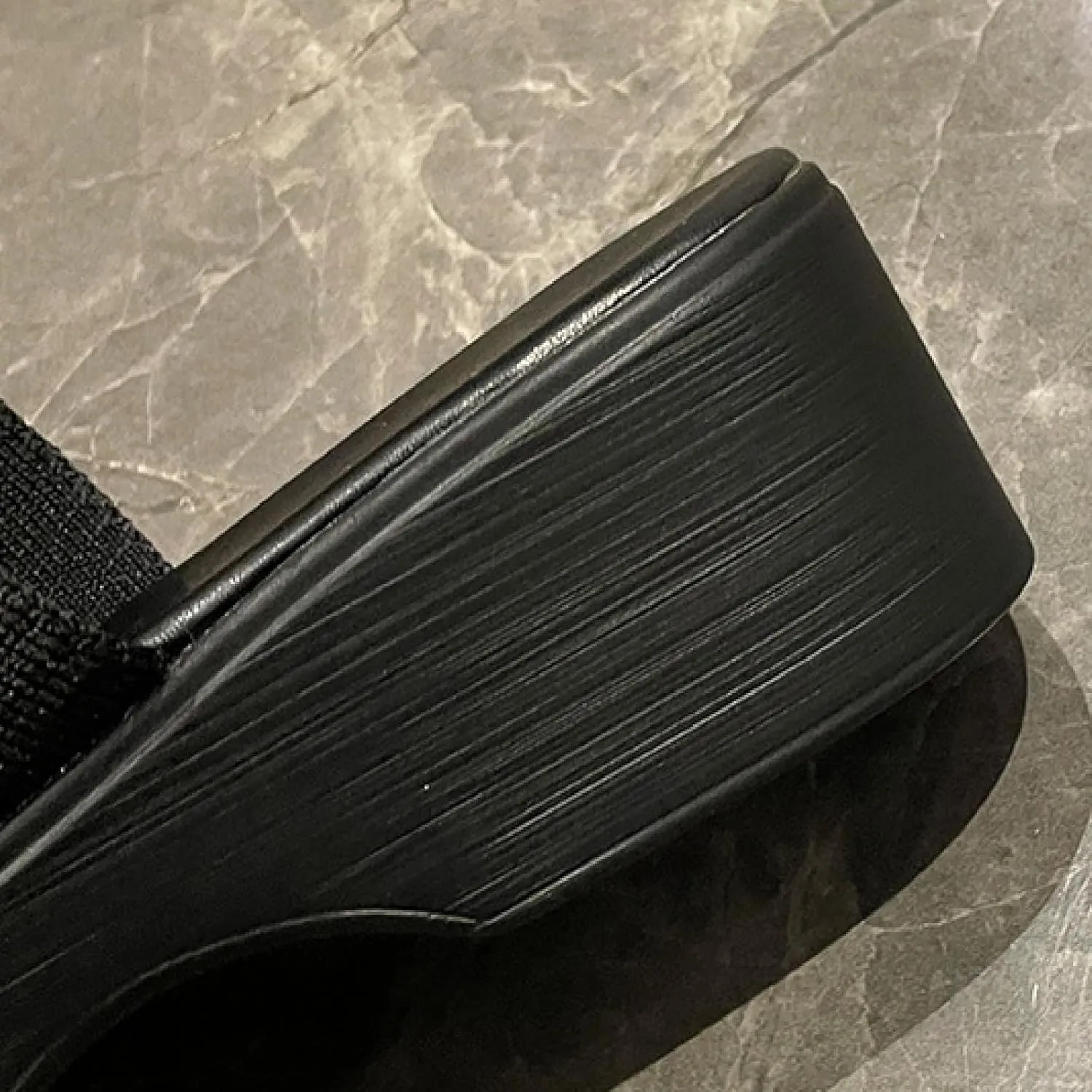 Women's Knit One Strap Platform Low Heel Slide Sandal Comfortable Breathable Open Round Toe Slip On Elastic Band Wedges Sandals Summer Outdoor Casual Mules