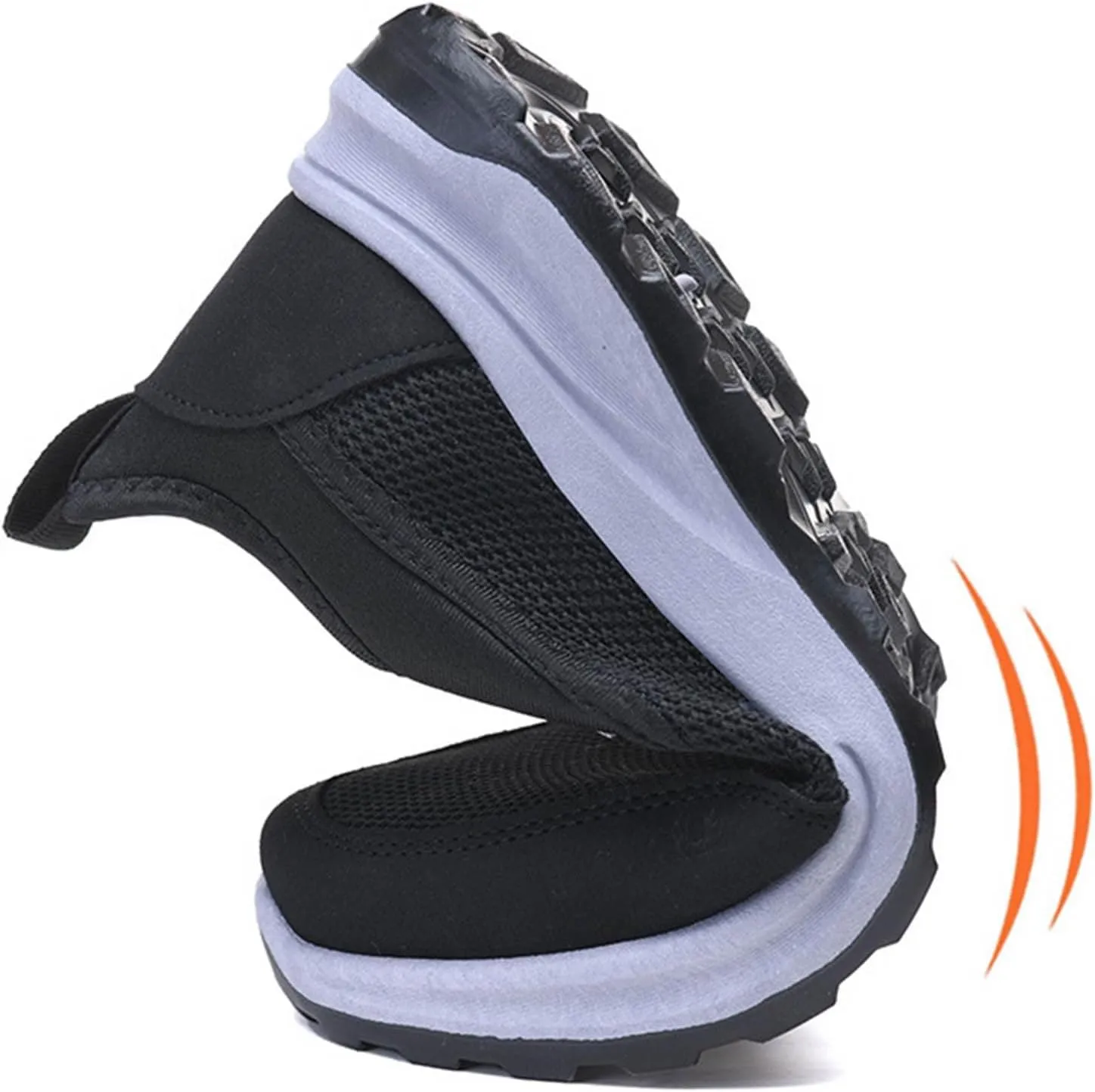 Womens Ladies Walking Shoes Arch Support Non Slip Work Lace up Sneakers Breathable Comfort Wedge Platform Loafers