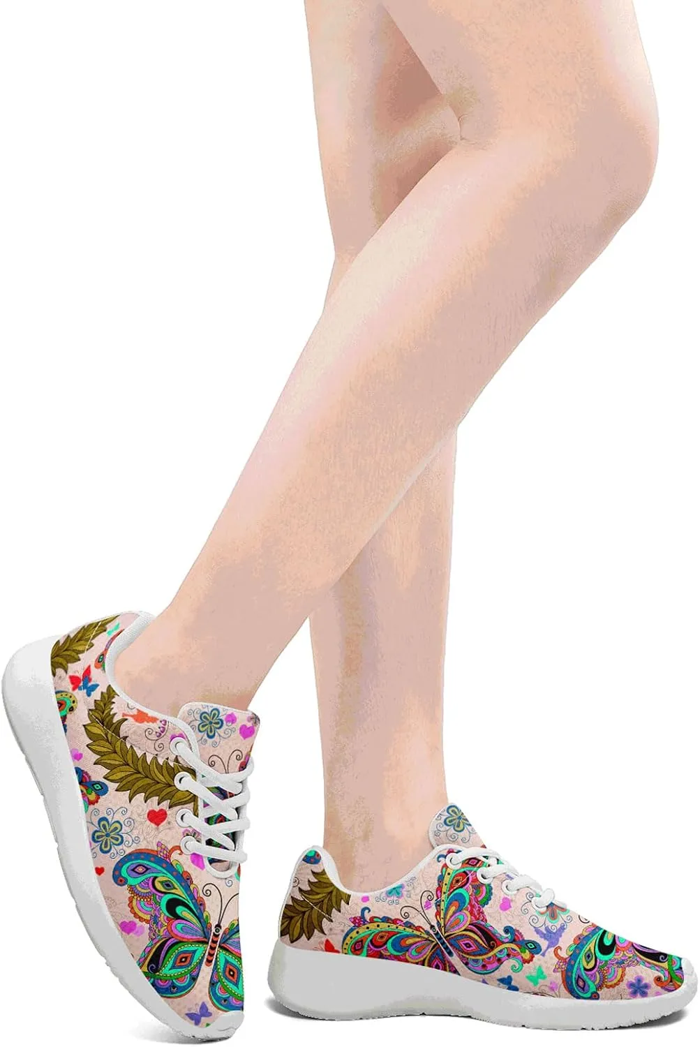 Women's Lightweight Mesh Walking Shoes – Colorful Fashion Sneakers with EVA Sole, Breathable Casual Athletic Design