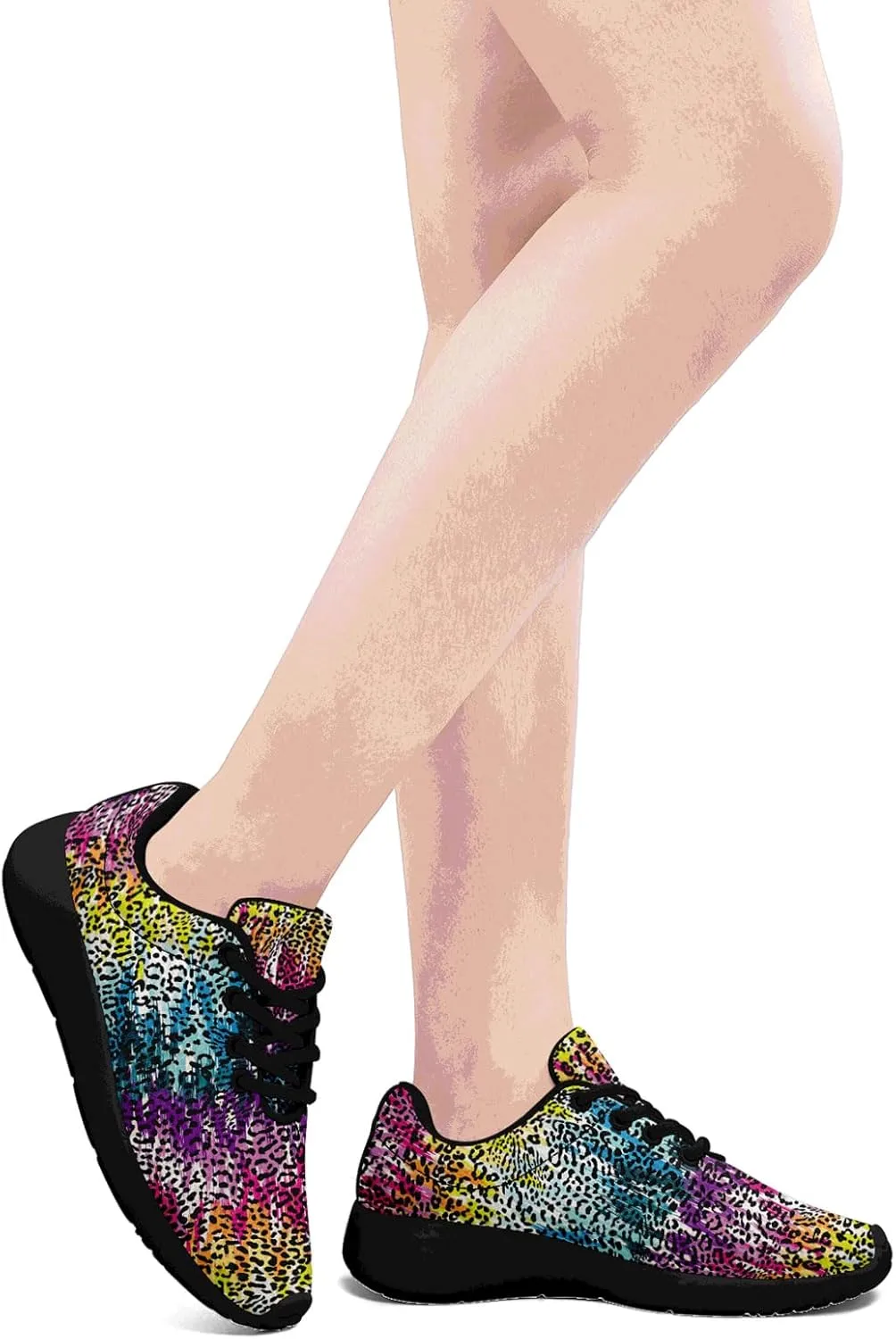 Women's Lightweight Mesh Walking Shoes – Colorful Fashion Sneakers with EVA Sole, Breathable Casual Athletic Design