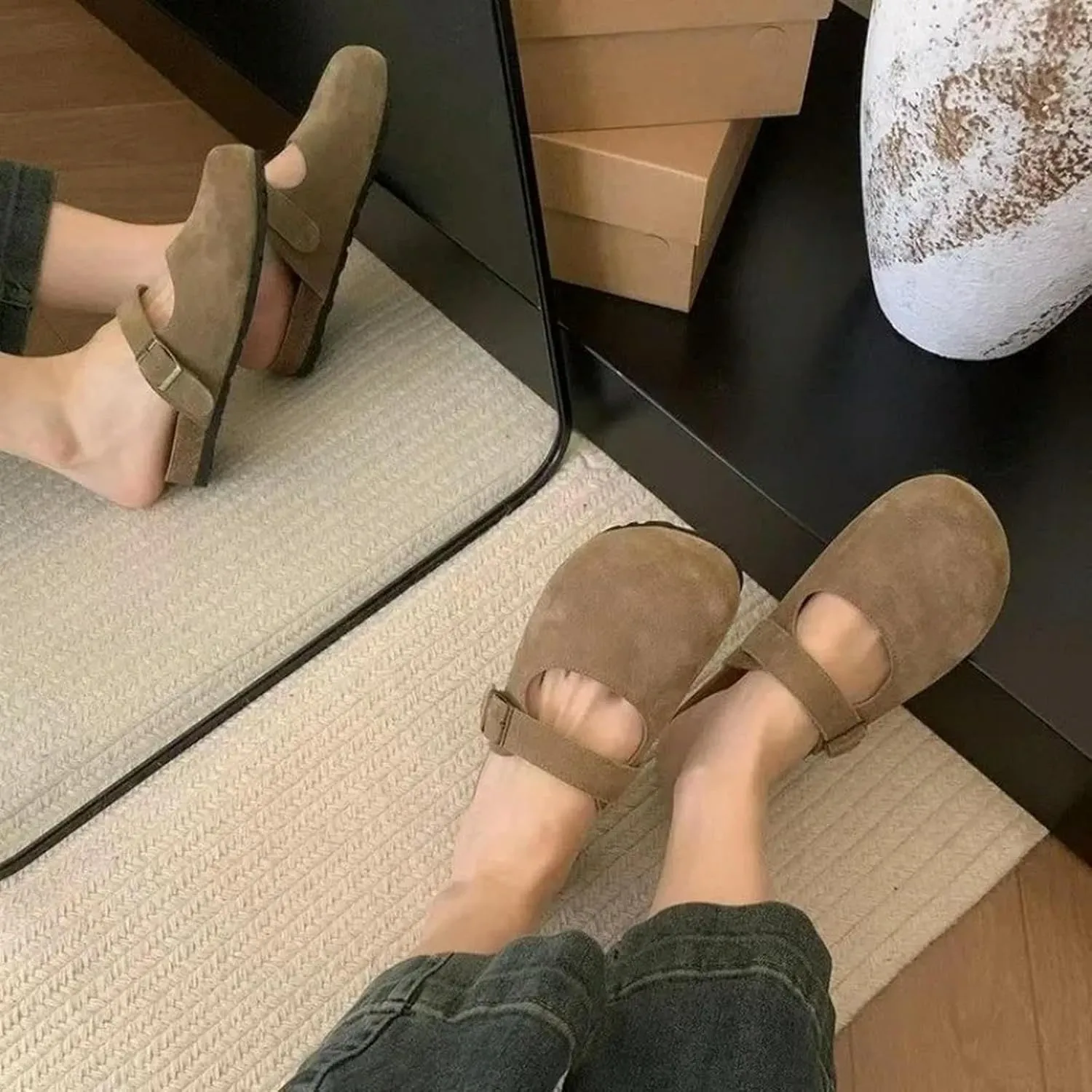 Women's Mule Sandals Women's Closed Toe Mules Sizes 35-43