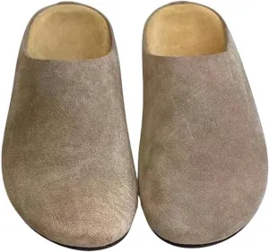 Women's Mule Sandals Women's Outdoor Flat Mules Suede Slingback Casual Comfort