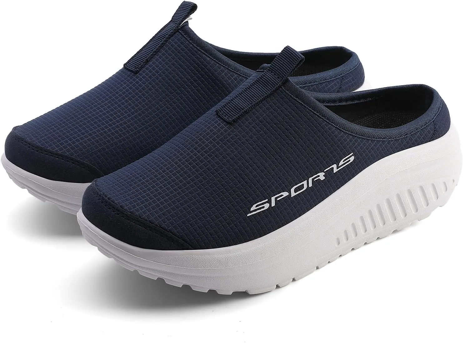 Women's No Limits Slip-On Mule Walking Shoes Women Fashion Sneakers Comfort Wedge Platform Loafers