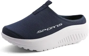 Women's No Limits Slip-On Mule Walking Shoes Women Fashion Sneakers Comfort Wedge Platform Loafers