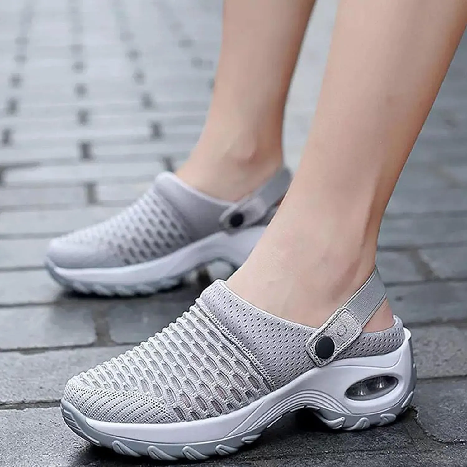 Women's Orthopedic Clogs with Air Cushion Support to Reduce Back and Knee Pressure, Walking Shoes Slippers Sandals