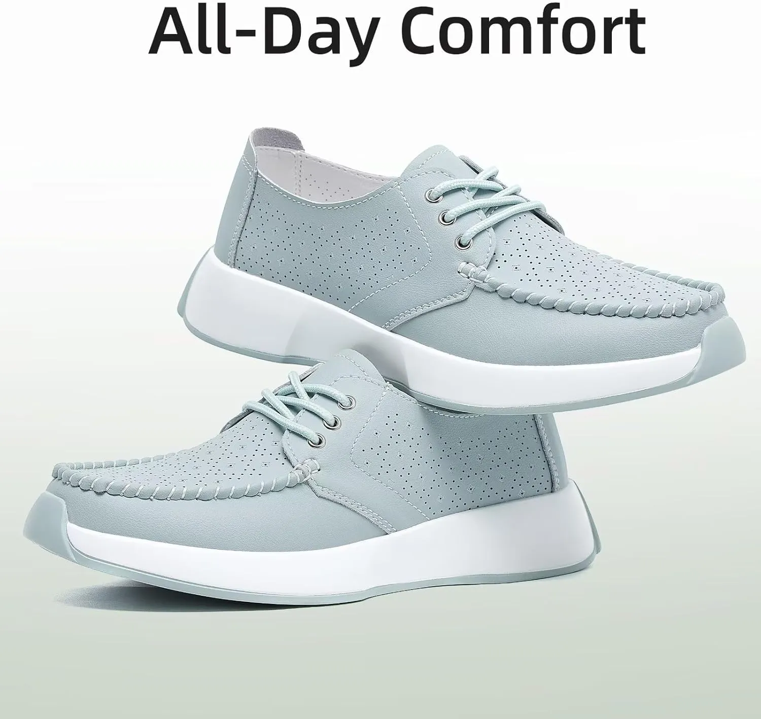 Women's Orthopedic Leather Dress Walking Shoes: Casual Sneakers with Arch Support for Plantar Fasciitis, Comfortable Supportive Shoes with Orthotic Insoles for Foot and Heel Pain