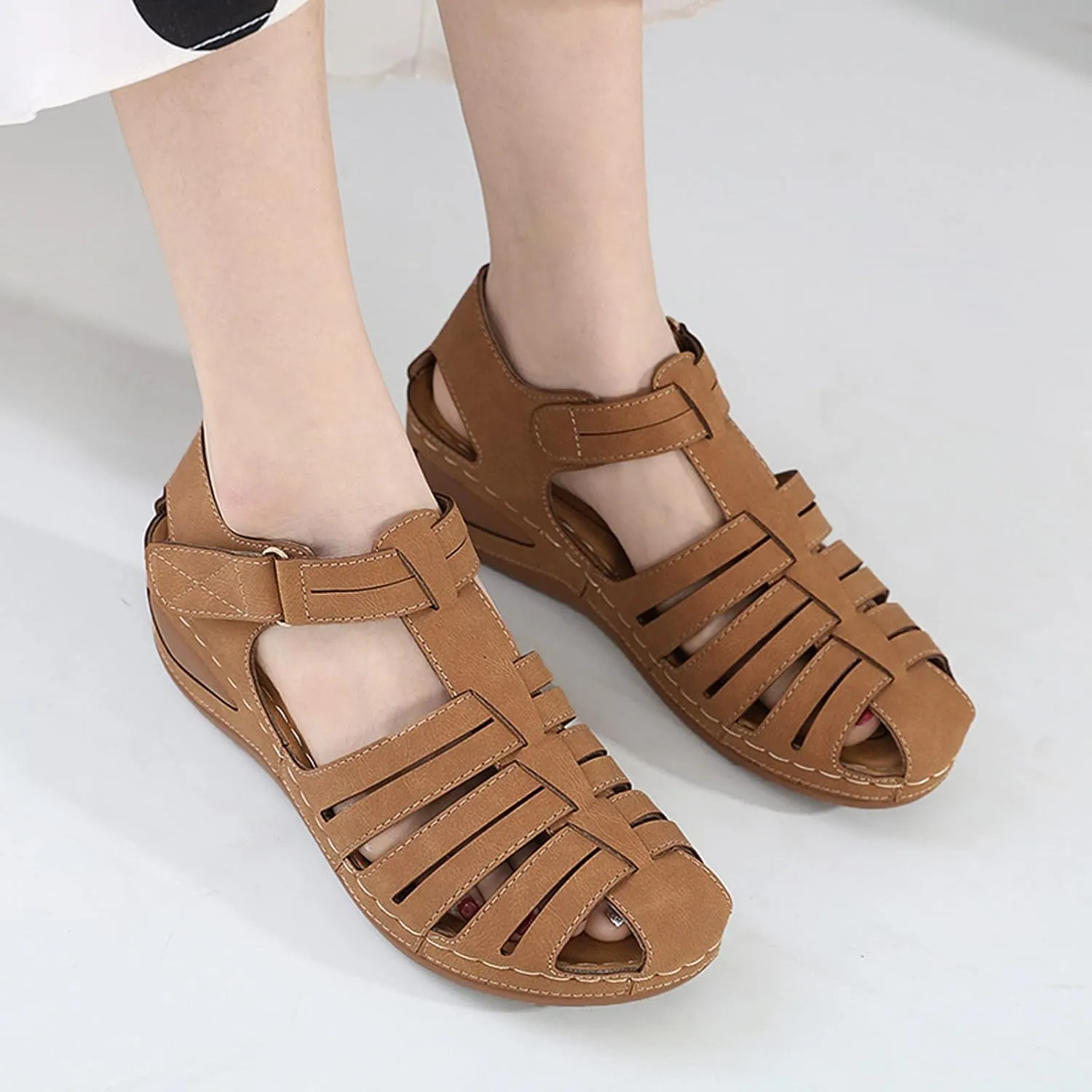 Womens Orthopedic Wedge Sandals Sandalias De Verano Para Mujer De Tacon Sandals for Women Dressy Casual Orthopaedic Shoes for Women Arch Support Orthopedic Shoes Wide Wide Foot Heels