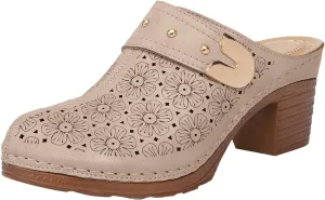 Women's Sandal Heels,Two Strap Open Toe Platform Slip-on Chunky Heels Sandals For Women Comfortable Walking Casual Dressy Summer Mules Shoes