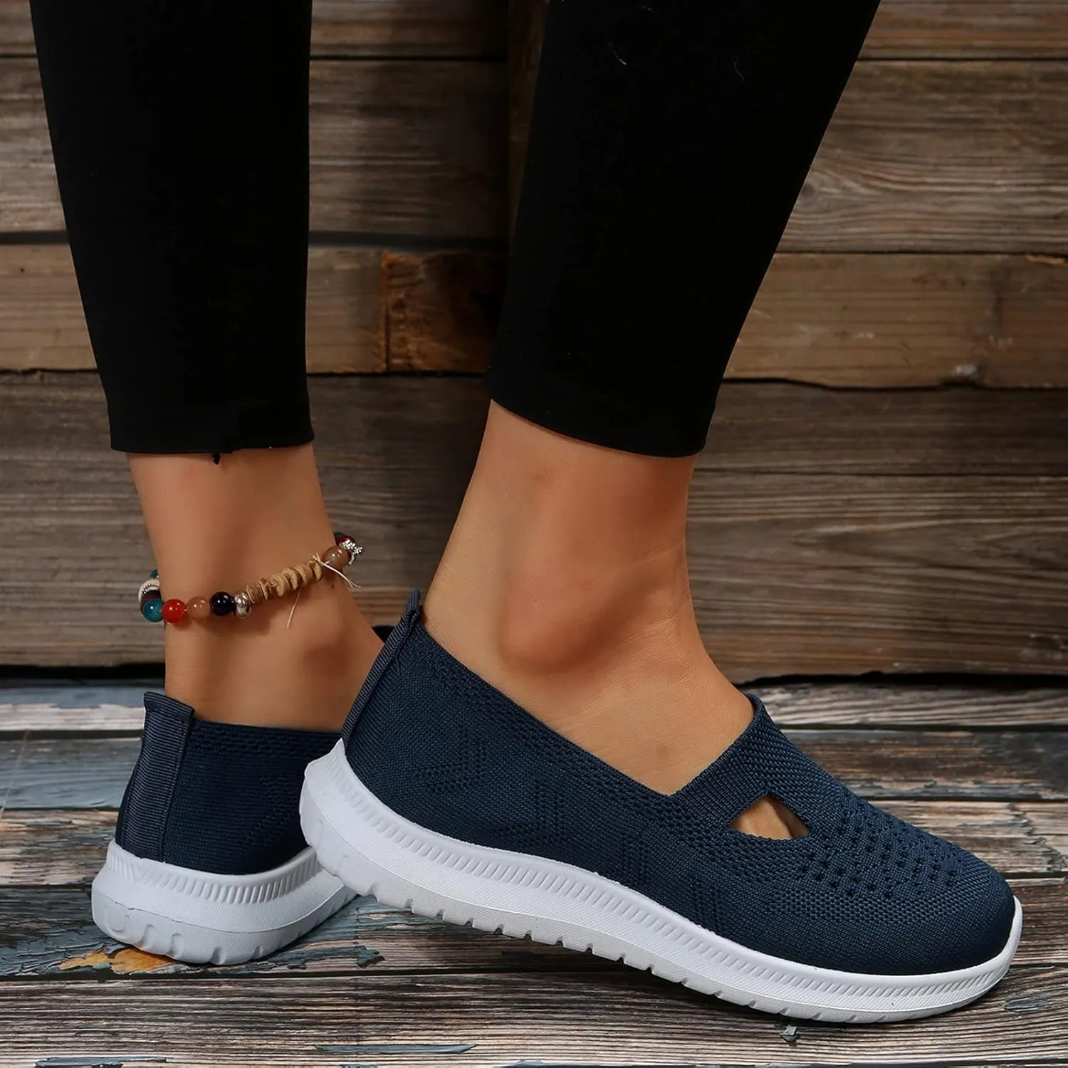 Womens Slip On Loafers Casual Comfortable Walking Shoes Lightweight Canvas Sneakers Non Slip Flat Flats
