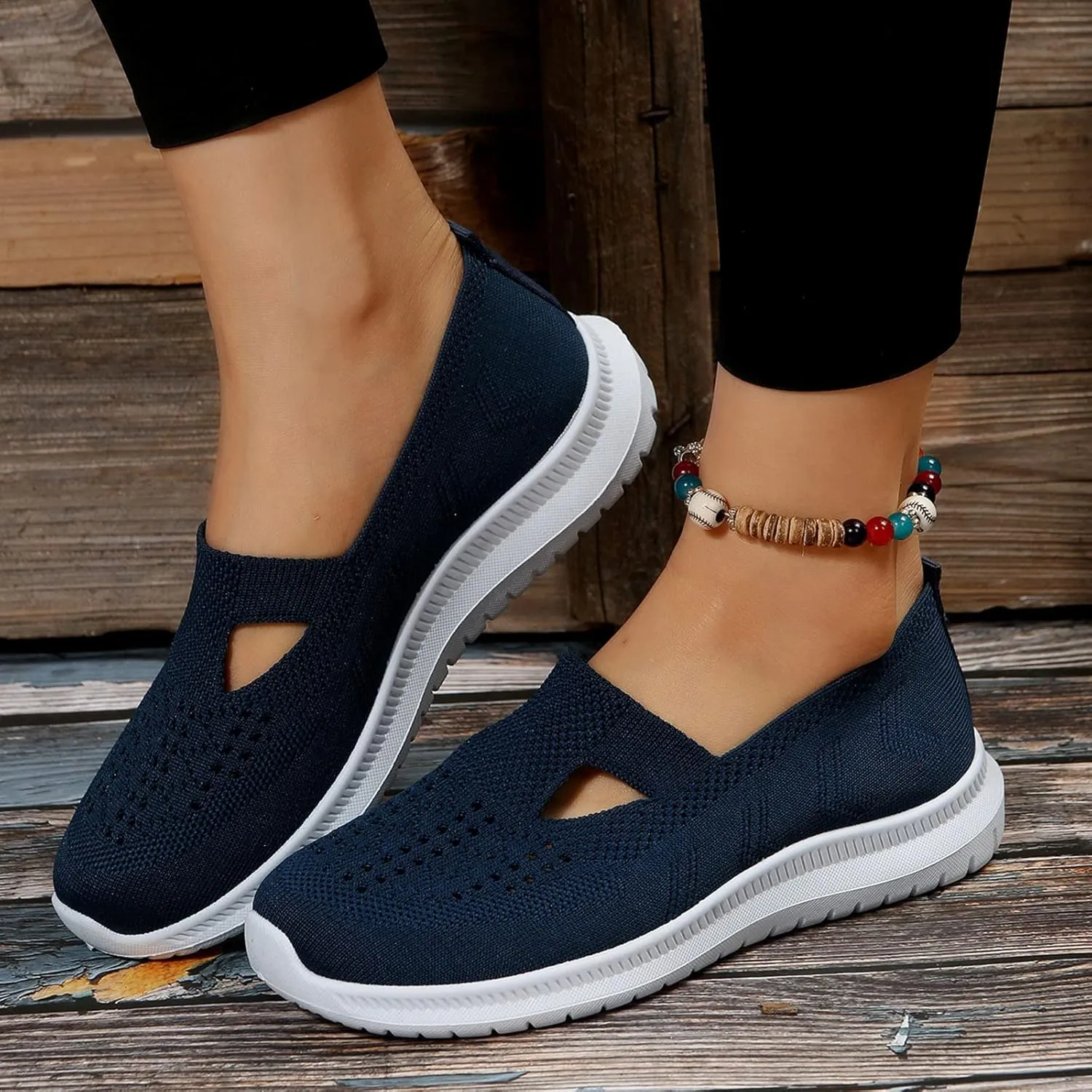 Womens Slip On Loafers Casual Comfortable Walking Shoes Lightweight Canvas Sneakers Non Slip Flat Flats