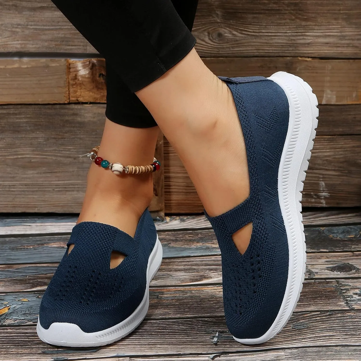 Womens Slip On Loafers Casual Comfortable Walking Shoes Lightweight Canvas Sneakers Non Slip Flat Flats