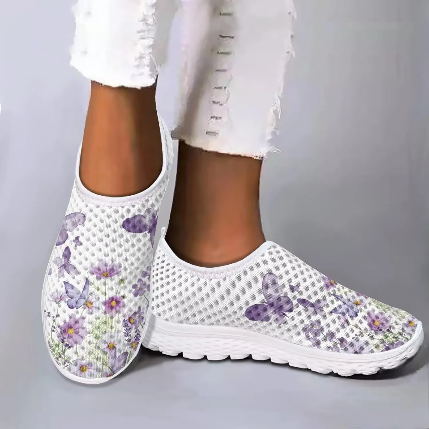 Womens Slip On Sneakers Women Walking Tennis Shoes Lightweight Casual Sneakers for Gym Travel Work Pregnant