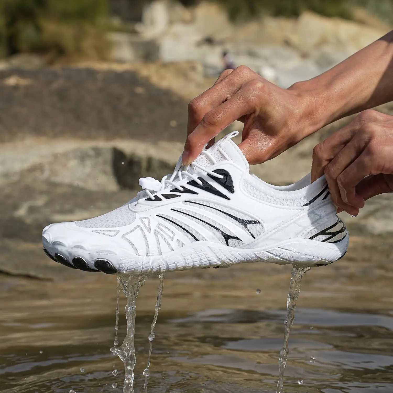 Women's Water Shoes, Men Barefoot Grounded Footwear Quick Dry Aqua Shoes for Unisex Hike Hiking Workout Beach Swimming