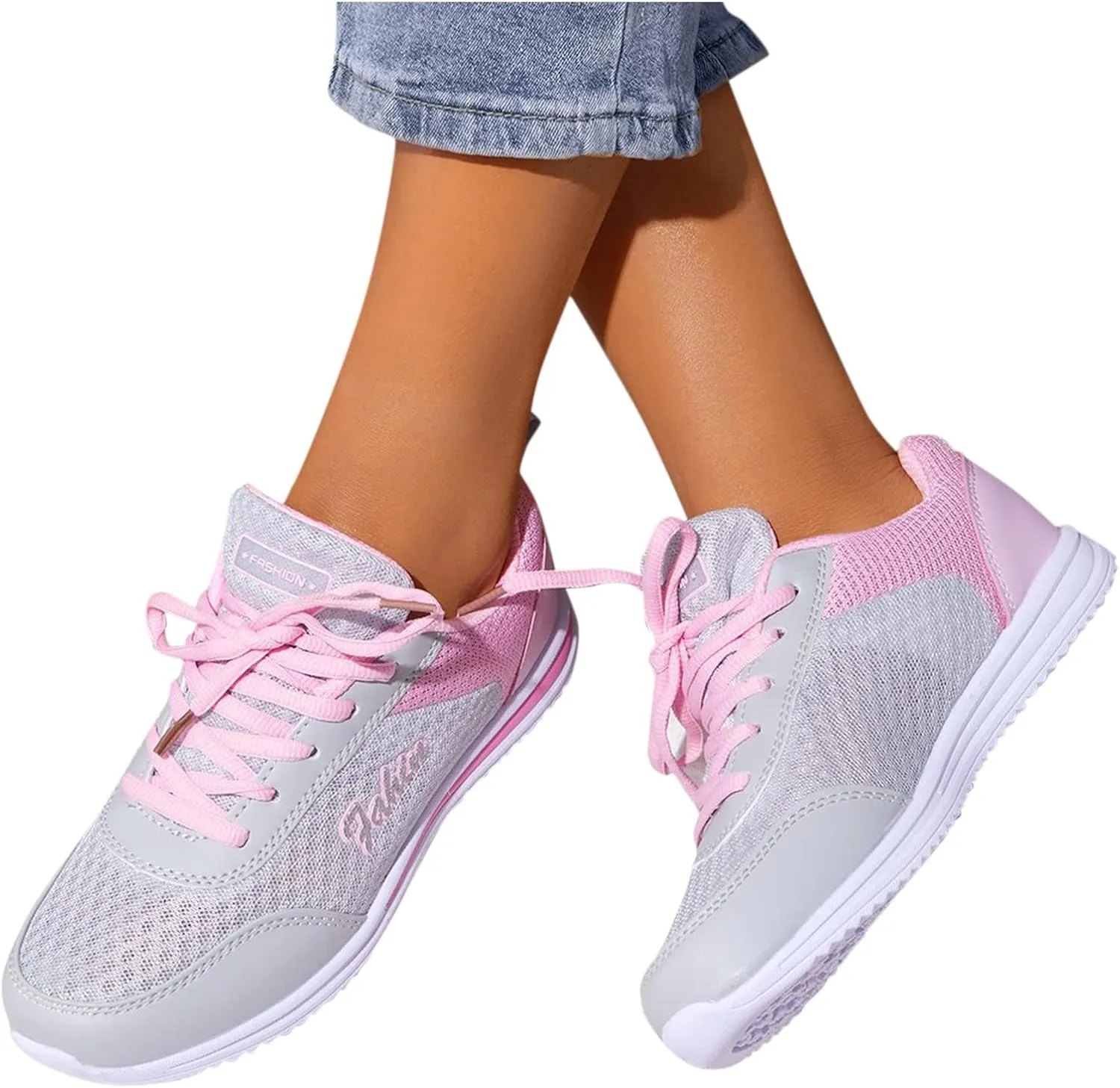Womens White Tennis Shoes Leather Sneakers Casual Walking Shoes for Women Women's Road Running Shoes Sports Loafer Women Sneakers for Men Clearance