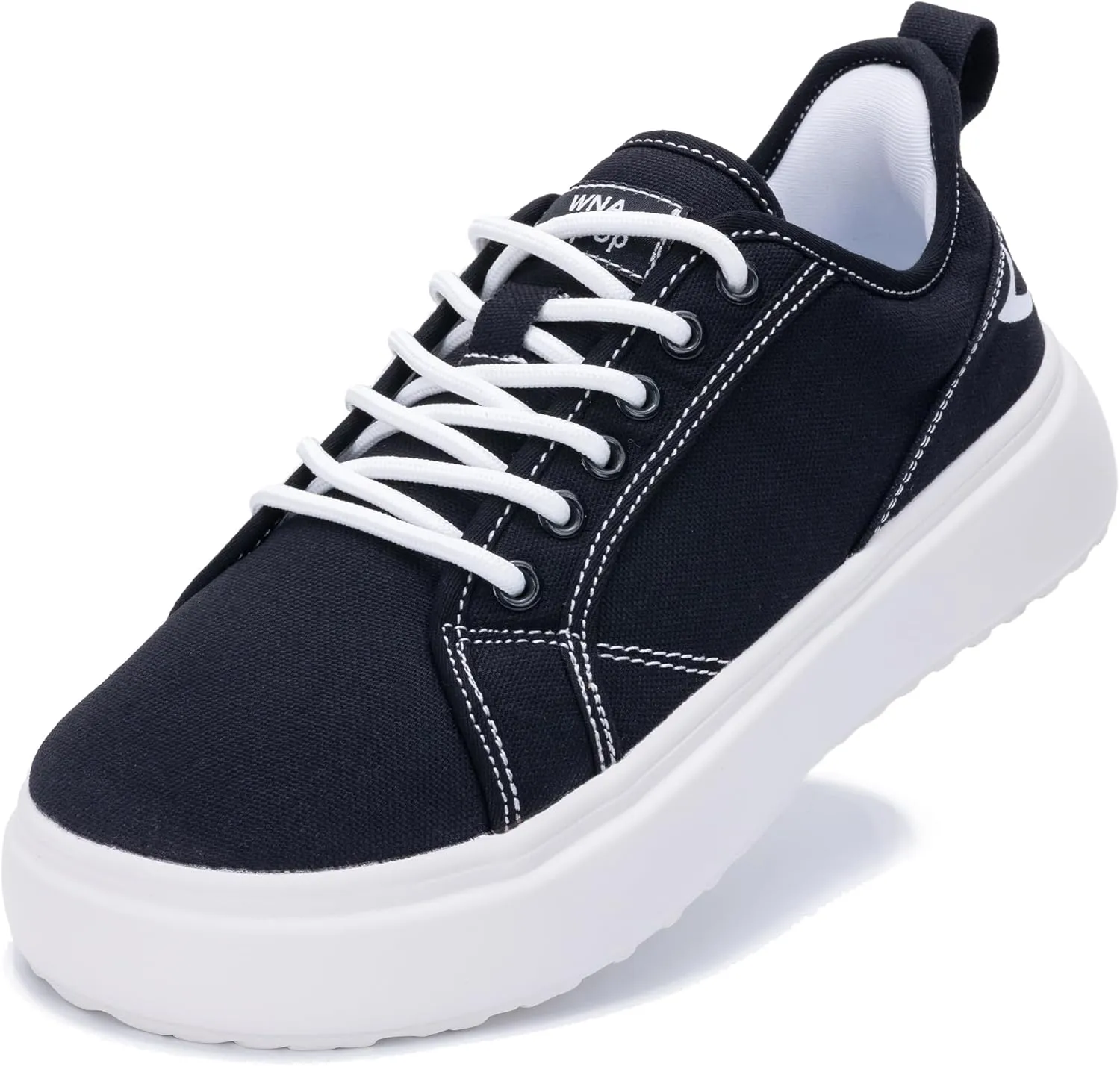 Womens Wide Toe Box Walking Shoes Slip On Canvas Shoe Comfortable Platform Low Top Sneaker for Casual Daily US 6-11