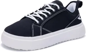 Womens Wide Toe Box Walking Shoes Slip On Canvas Shoe Comfortable Platform Low Top Sneaker for Casual Daily US 6-11
