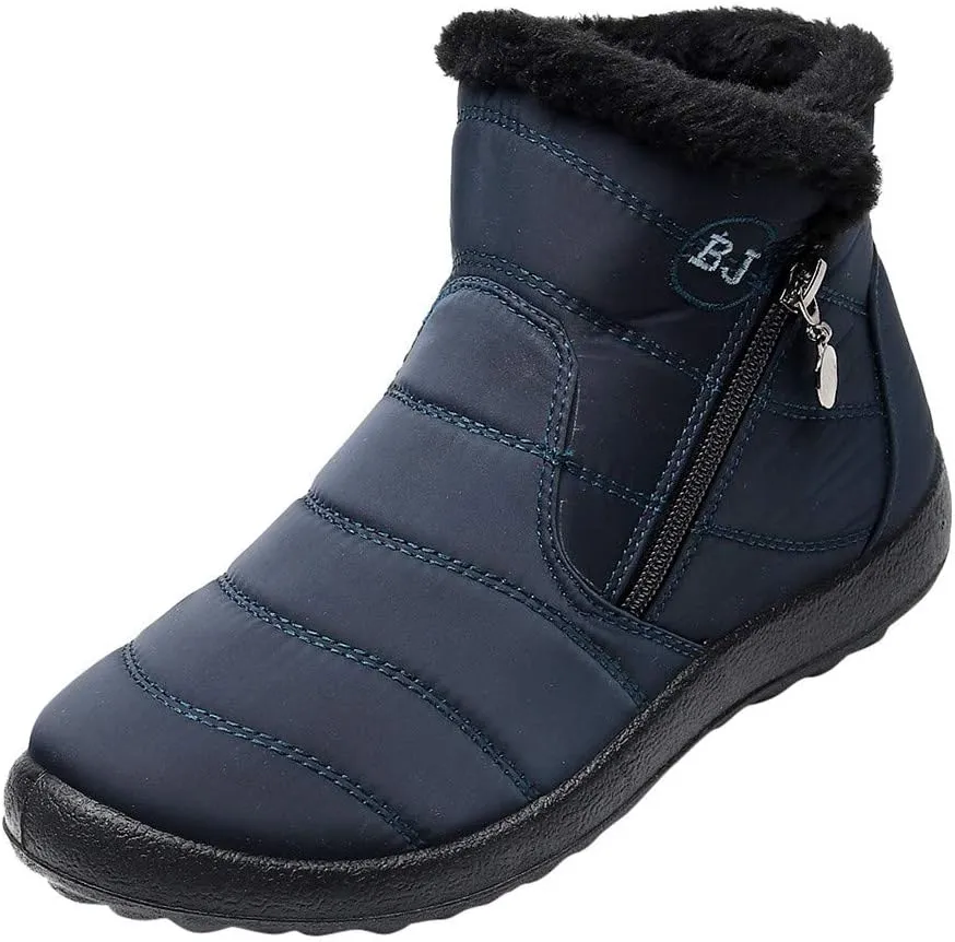 Womens Winter Barefoot Shoes Men Wide Toe Box Warm Faux Fur Lined Ankle Sneakers Winter Walking Shoes for Men