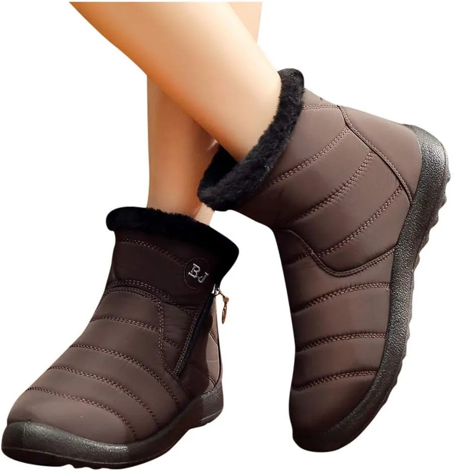 Womens Winter Barefoot Shoes Men Wide Toe Box Warm Faux Fur Lined Ankle Sneakers Winter Walking Shoes for Men