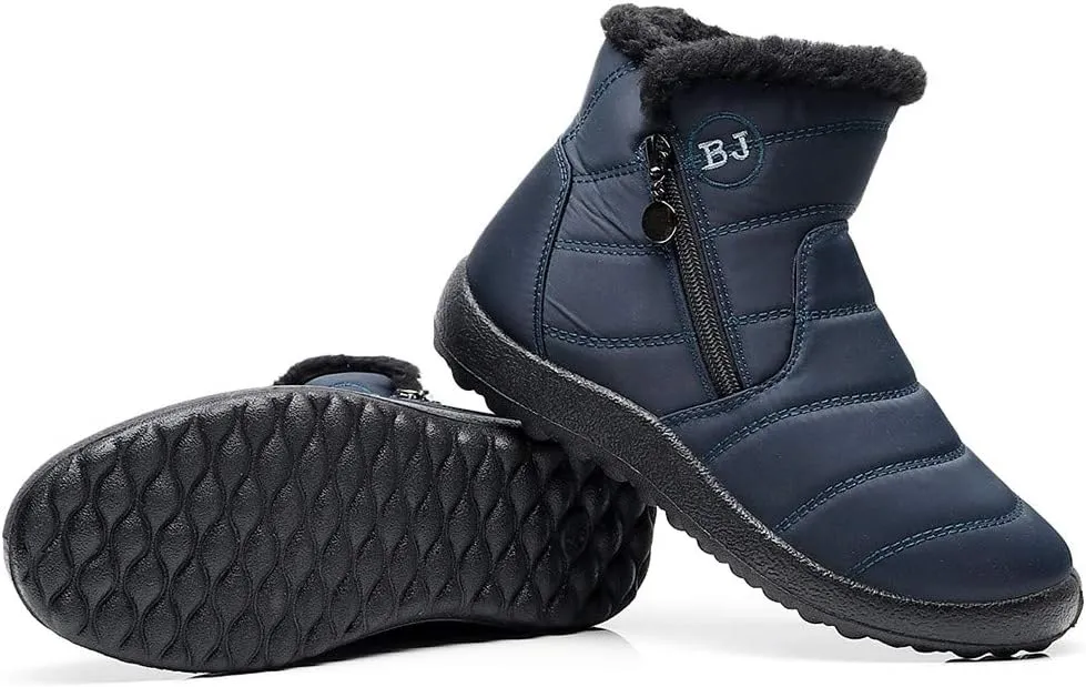 Womens Winter Barefoot Shoes Men Wide Toe Box Warm Faux Fur Lined Ankle Sneakers Winter Walking Shoes for Men