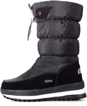 Womens Winter Boots Waterproof Insulated,Casual High Top Walking Slip On Winter Shoes for Women,Lightweight Comfortable Fur Lined Warm Snow Boots for Women