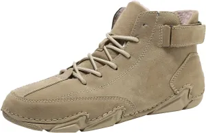 Womens Winter Non-Slip Plush Lined Walking Sneaker Lace Up Walking Shoes for Men