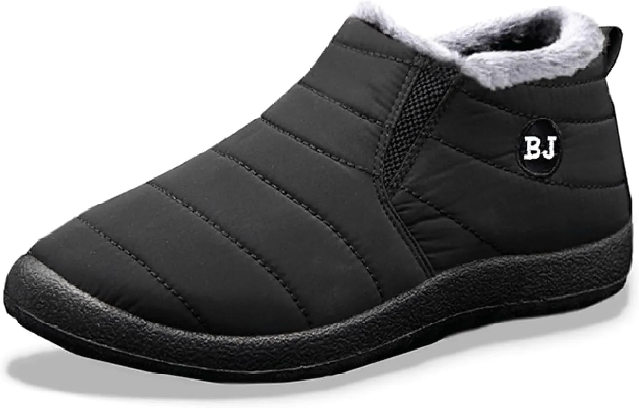 Womens Winter Snow Boots Ankle Booties Warm Fur Lined Waterproof Insulated Slip On Outdoor Shoes Anti-Slip Sneaker